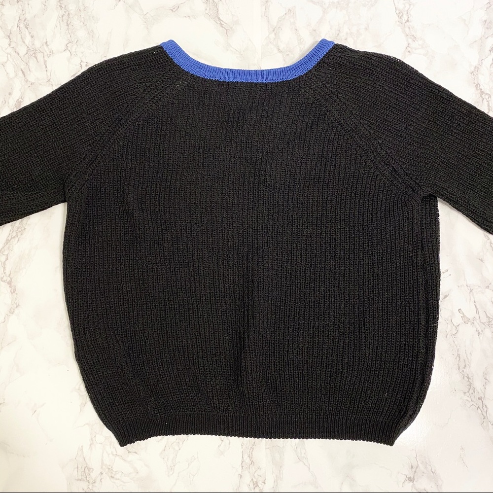 LAP Knit Short Sleeve Top Black Size Small - Picture 4 of 7